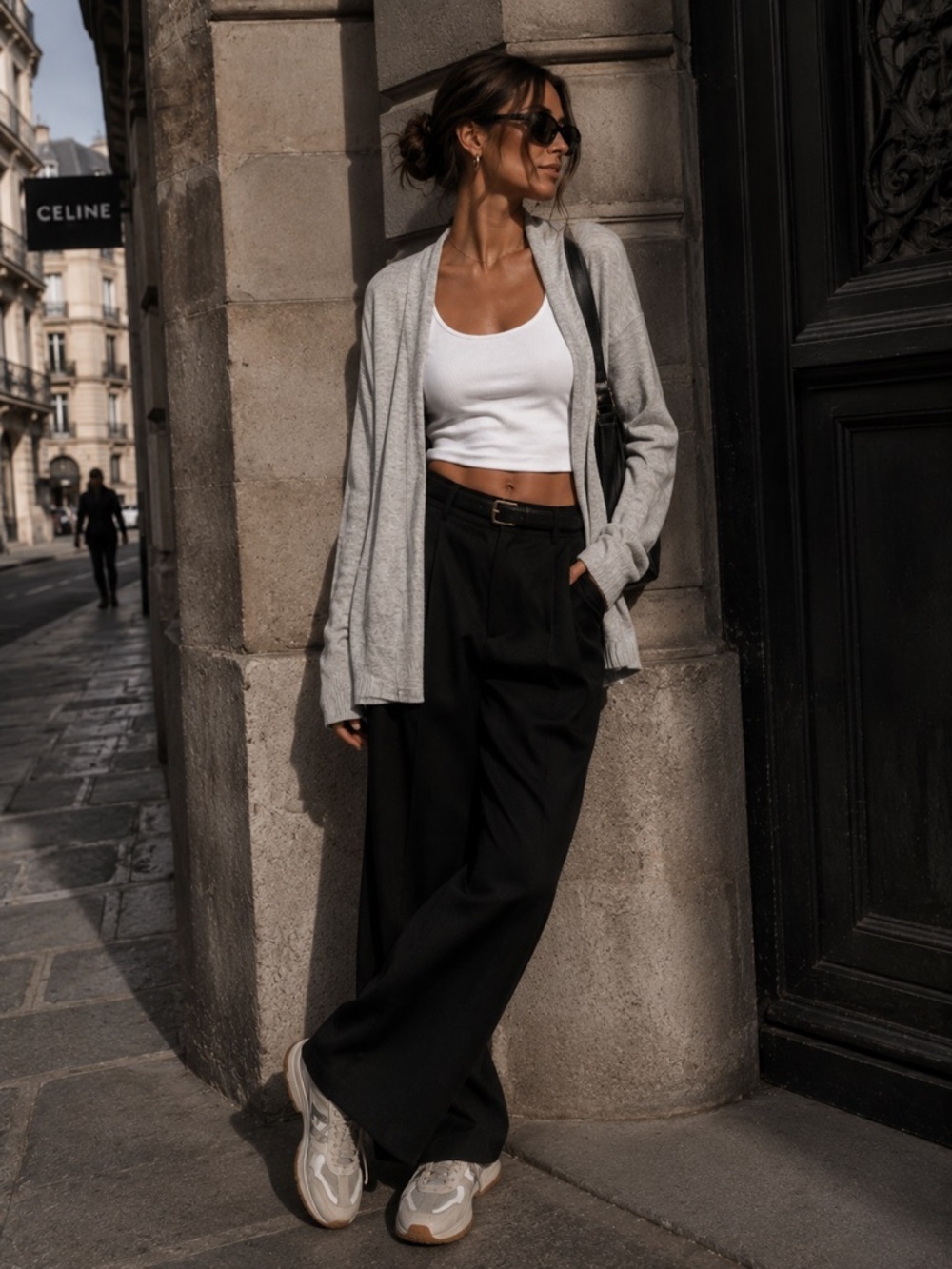 All Saints Soft Gray cashmere Cardigan
